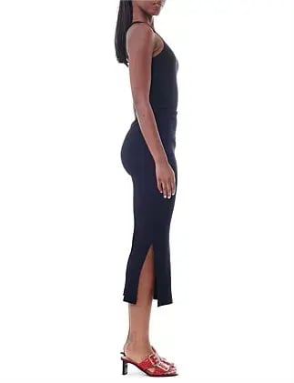 Ganni Soft Cotton Rib Tank Top Maxi Dress Size 8/S photo 5