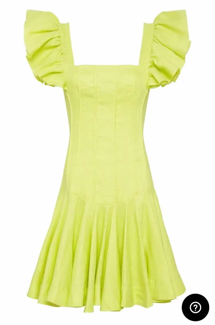 Aje Breathless Frill Sleeve Mini Dress Green Size 12 photo 4