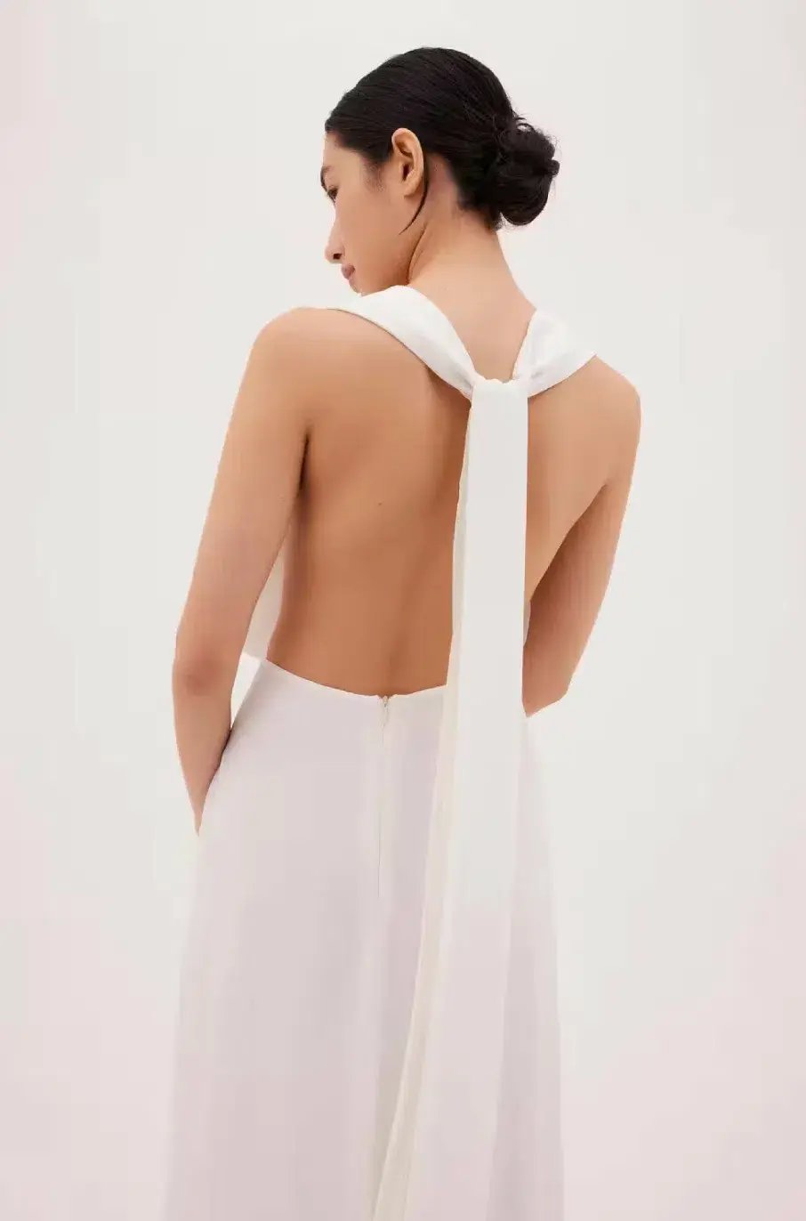 Bianca Spender Ascendent Gown in White Silk Size 10 photo 3