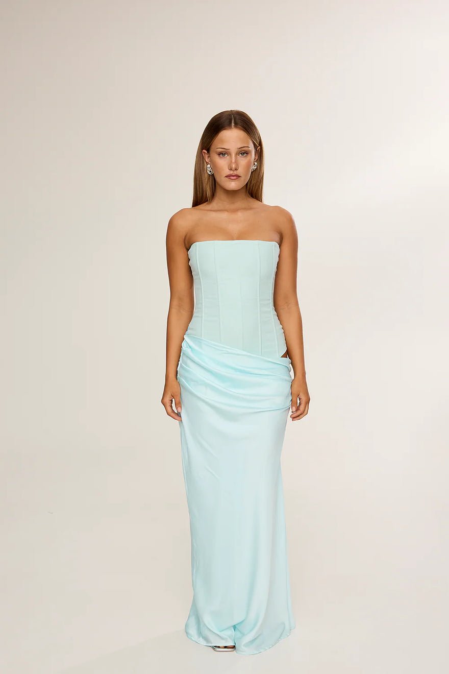 HNTR The Label Huxley Gown - Aqua photo 2