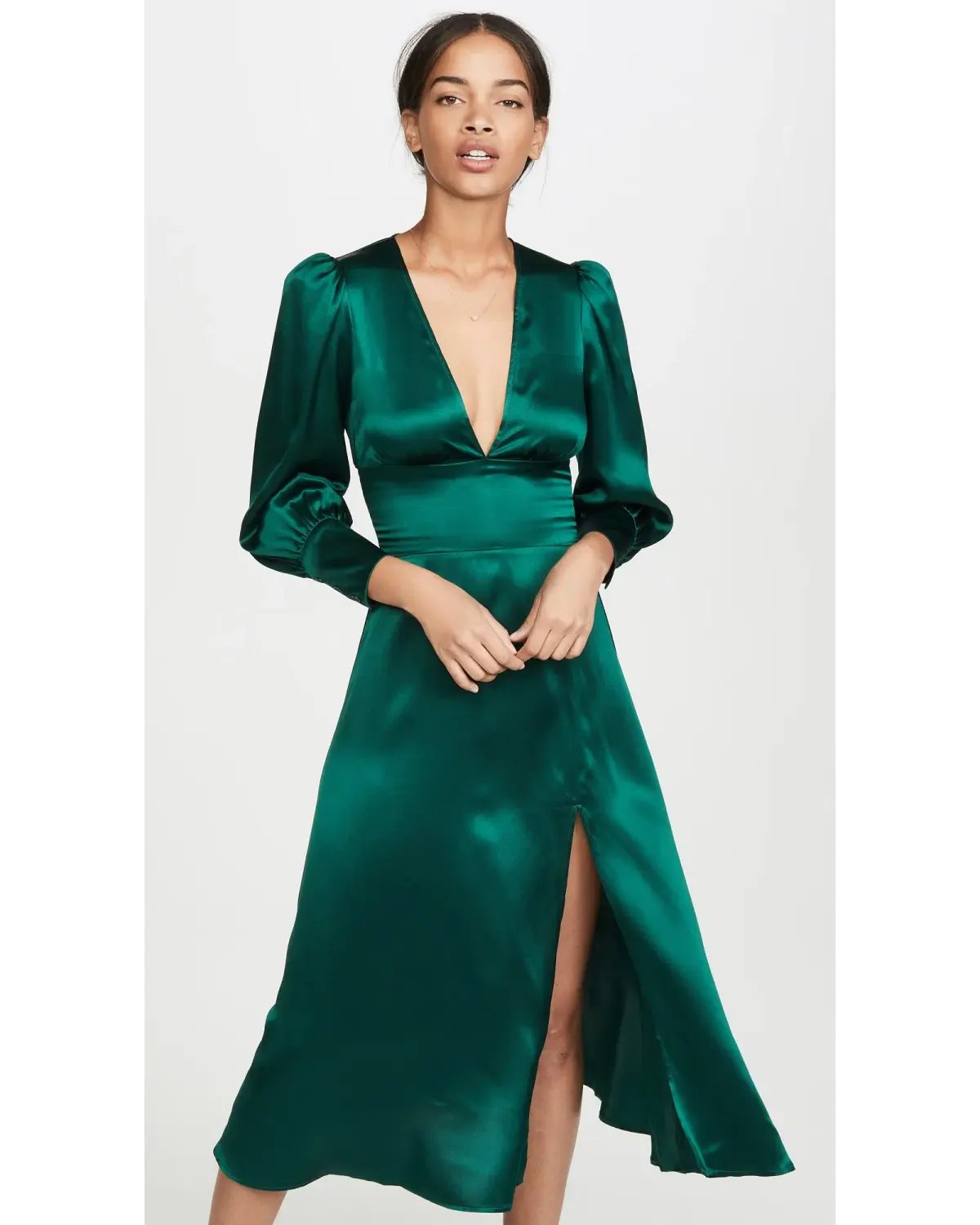Reformation Keats Dress Emerald  Size AU 10 photo 2