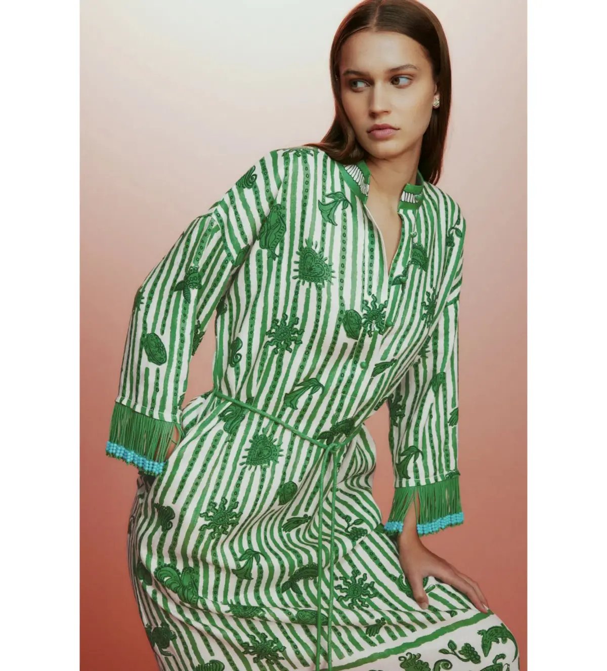 Alémais Lula Midi Dress Green Size AU 16 photo 2