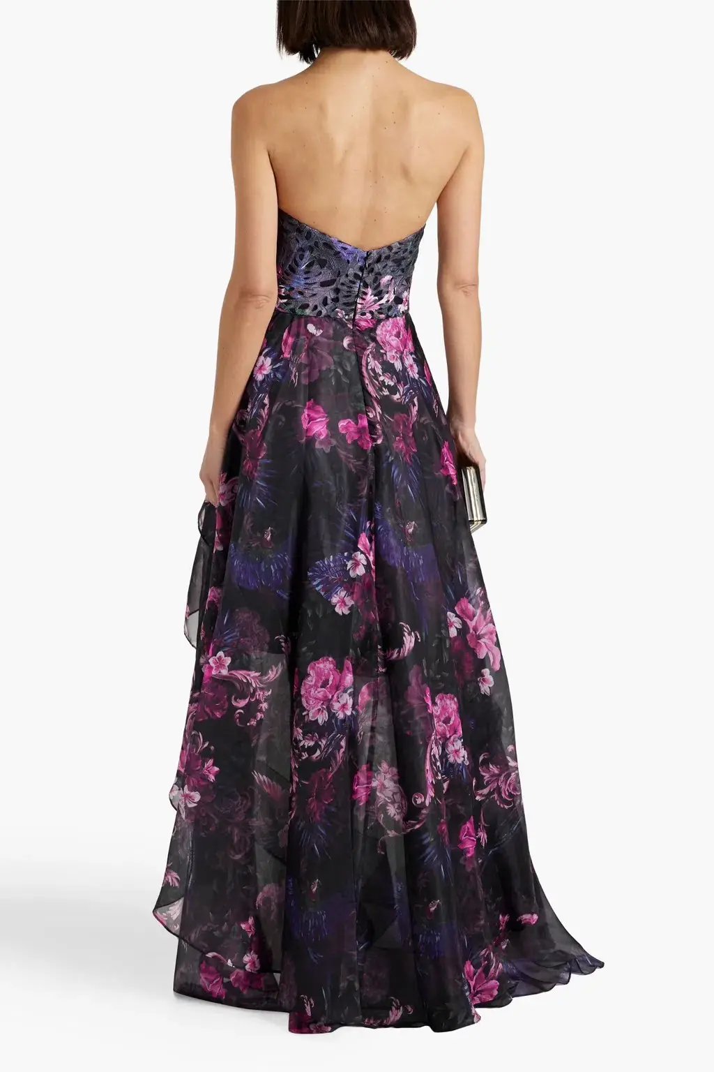 Marchessa Notte Chiffon Gown Floral Size 12 photo 3