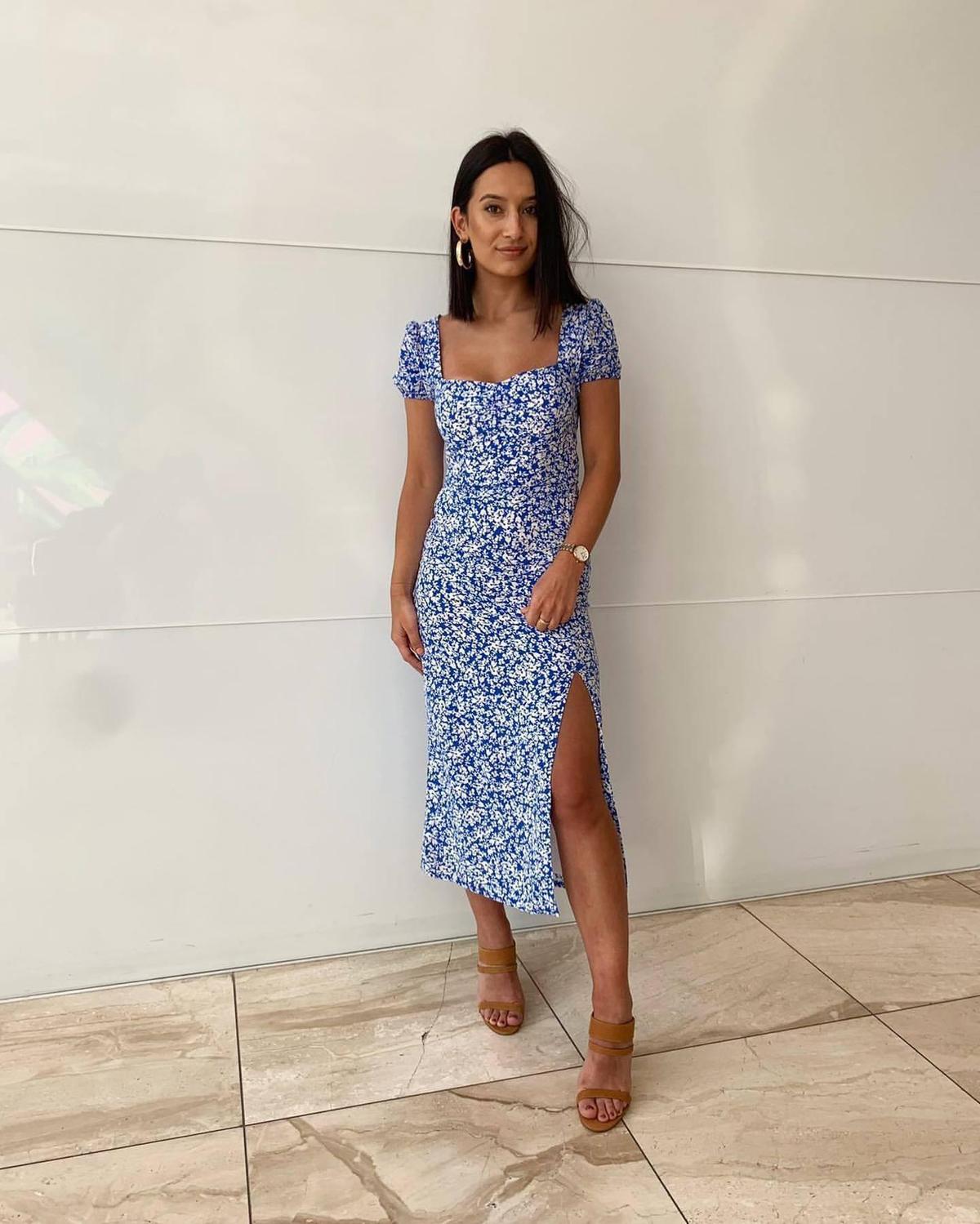 Kookai Iris Midi Dress Print Size 34 photo 3