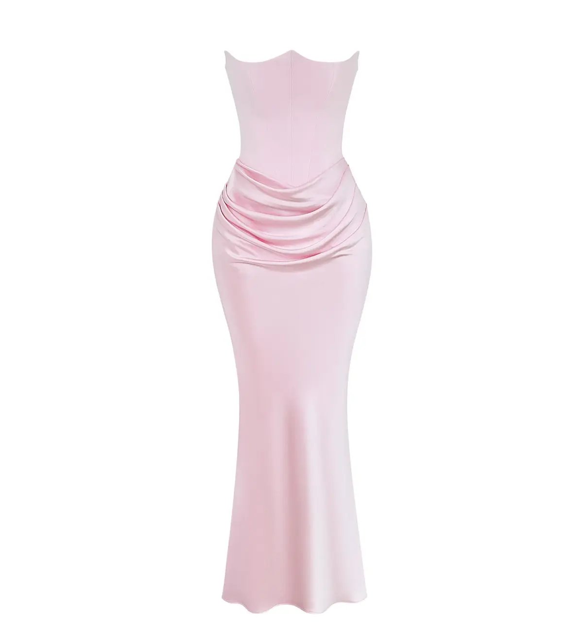 House of CB Persephone Strapless Corse Maxi Dress in Rose Shadow Size AU 8 photo 5