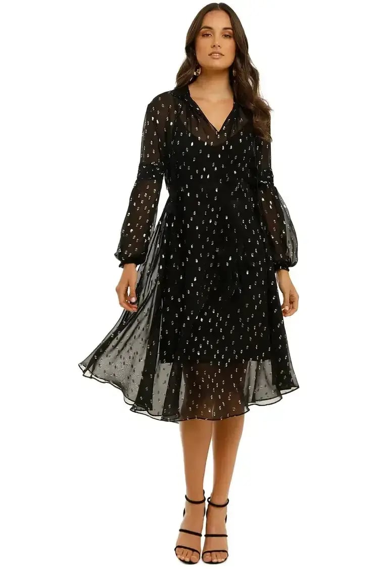 Husk Paradise Midi Dress in Black Size 10 photo 4