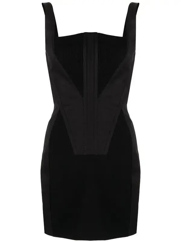 Dion Lee Fork Frame Panelled Mini Dress Black Size 8 photo 5