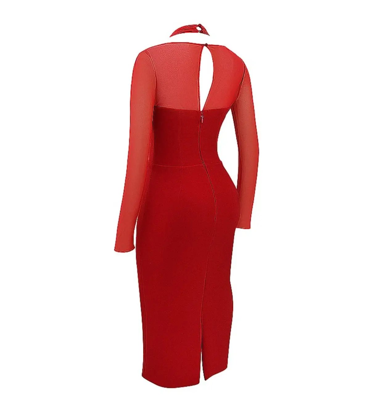 House of CB Yasmin Plunge Midi Dress Scarlet Size S/AU 8 photo 6