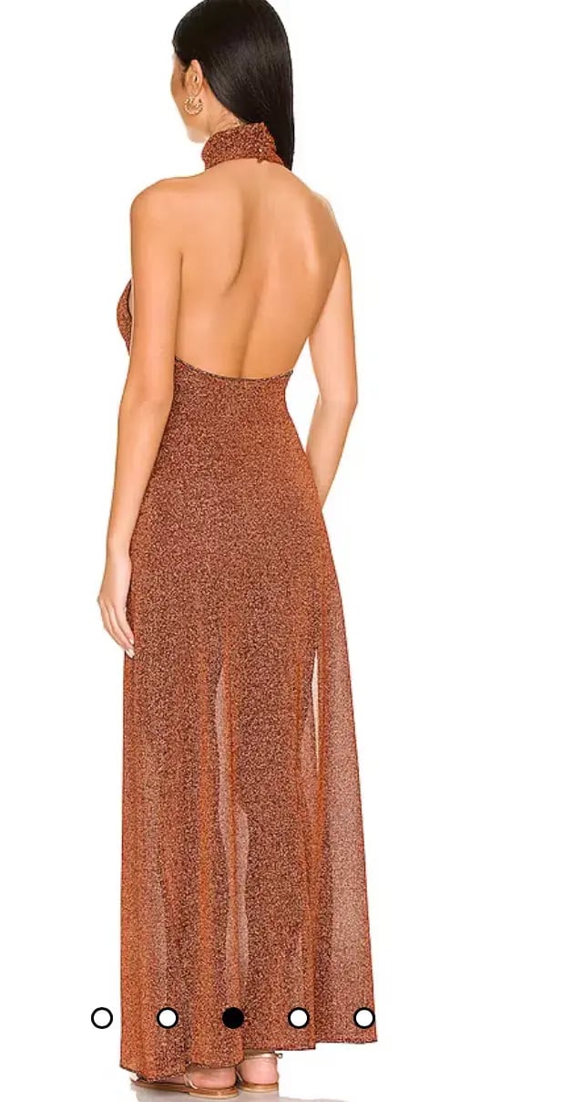 Oseree Lumiere Turtleneck Dress Brown Size M / Au 10 photo 2