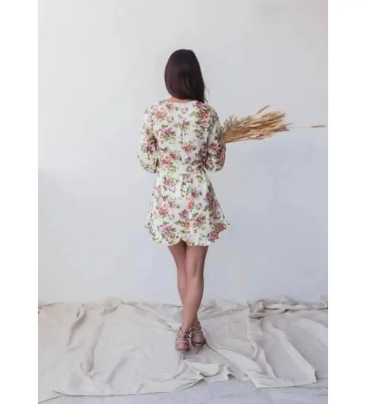 Zimmermann Radiate Flounce Shift Mini Dress Watermelon Bouquet Floral Size 0/AU 8 photo 3