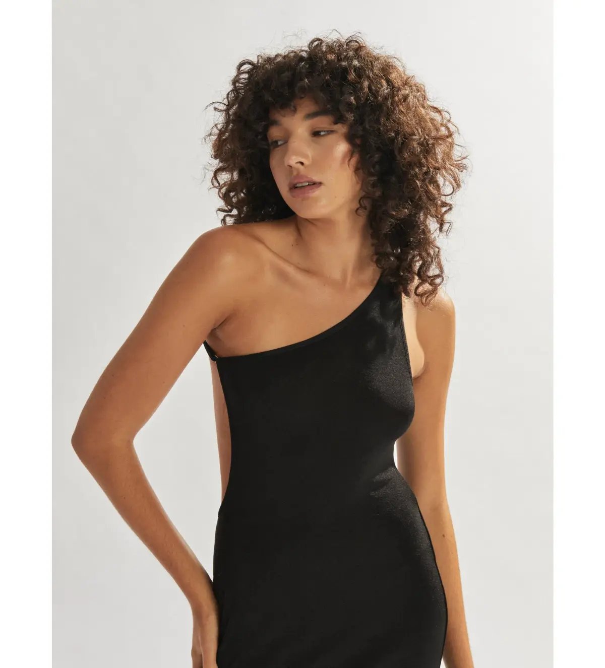 One Mile The Label Katie One Shoulder Dress Black Size 6 photo 2