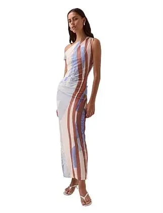 Sovere Hunter Mesh Maxi Dress Blue Size 8 photo 4