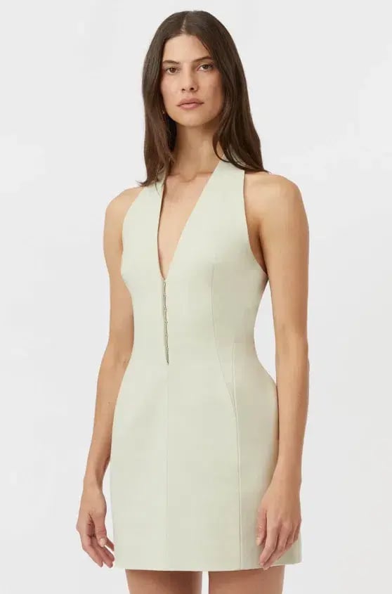 Camilla And Marc Petra Halter Neck Mini Dress Pistachio Green Size AU 6 photo 2