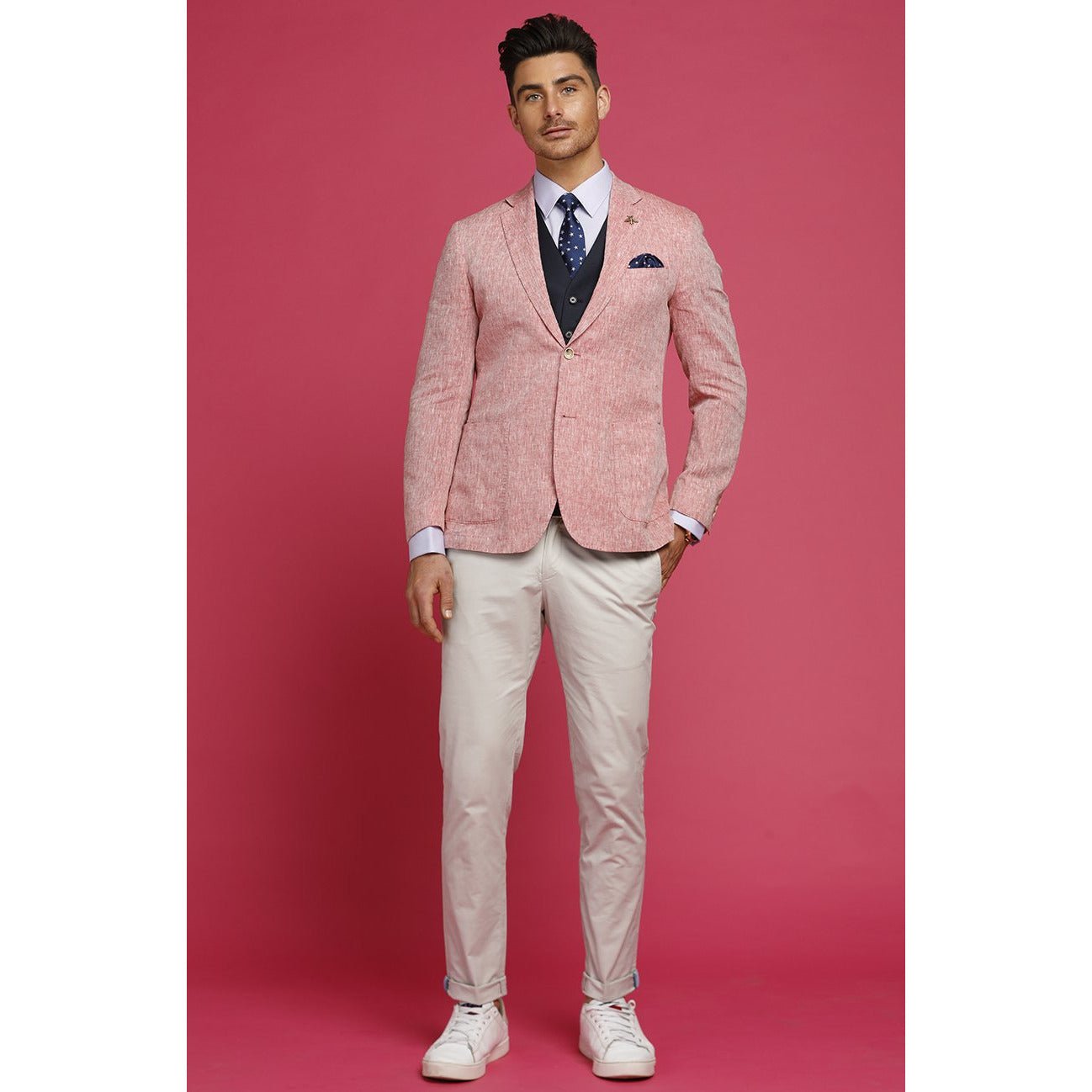 Gibson Pastel Pink Linen Jacket photo 2