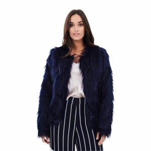Unreal Fur Jacket - Navy photo 5