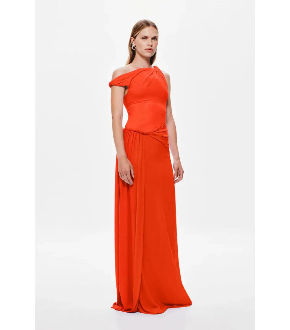 Misha Sisal Mesh Maxi Dress Chilli Red Size M / AU 10 photo 2
