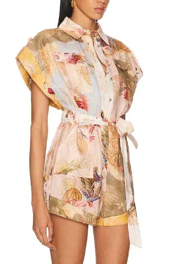 Zimmermann Ascension Cuffed Playsuit Size 1 photo 3