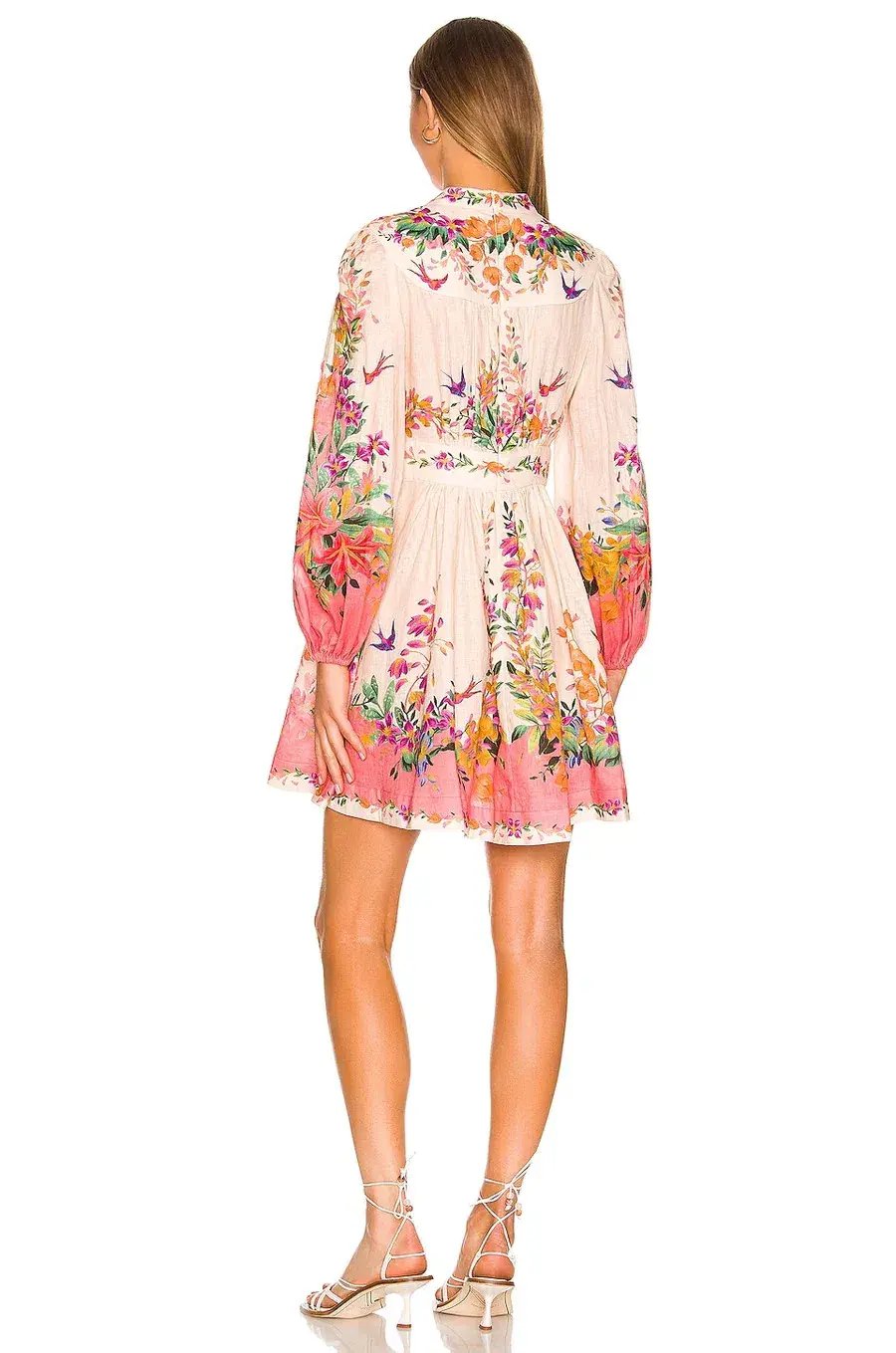 Zimmerman Tropicana Plunge Mini Dress Pink Size 0 / AU 8 photo 2