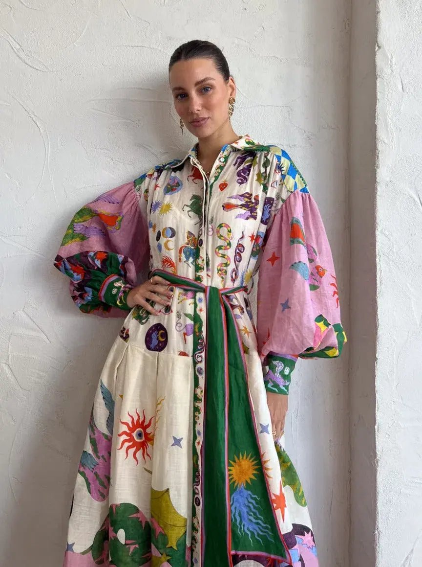 Alemais Seeker Shirtdress Multi Print Size 10 photo 3