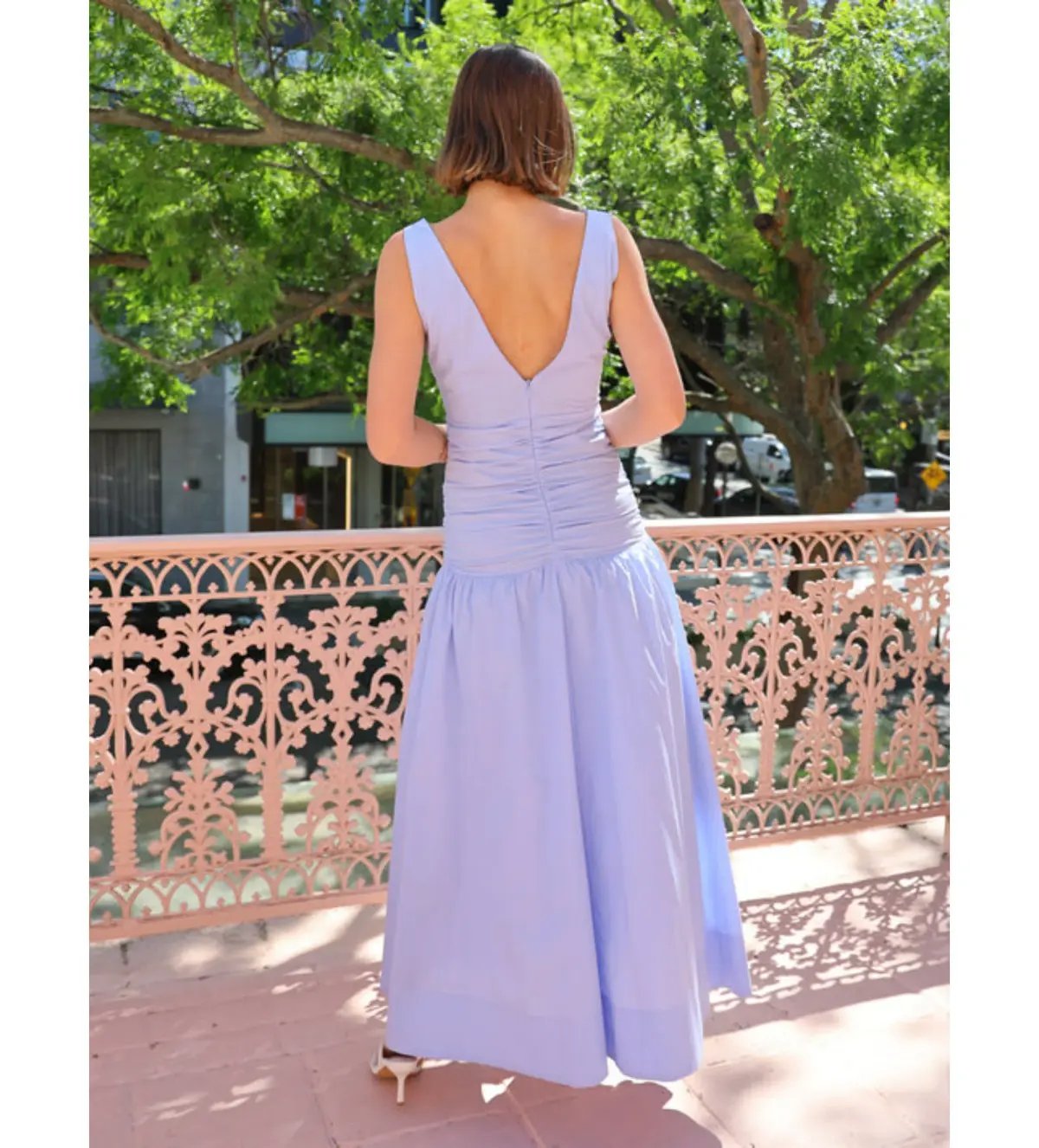 By Nicola Bowie Maxi Dress In Cornflower Blue Size AU 8 photo 3