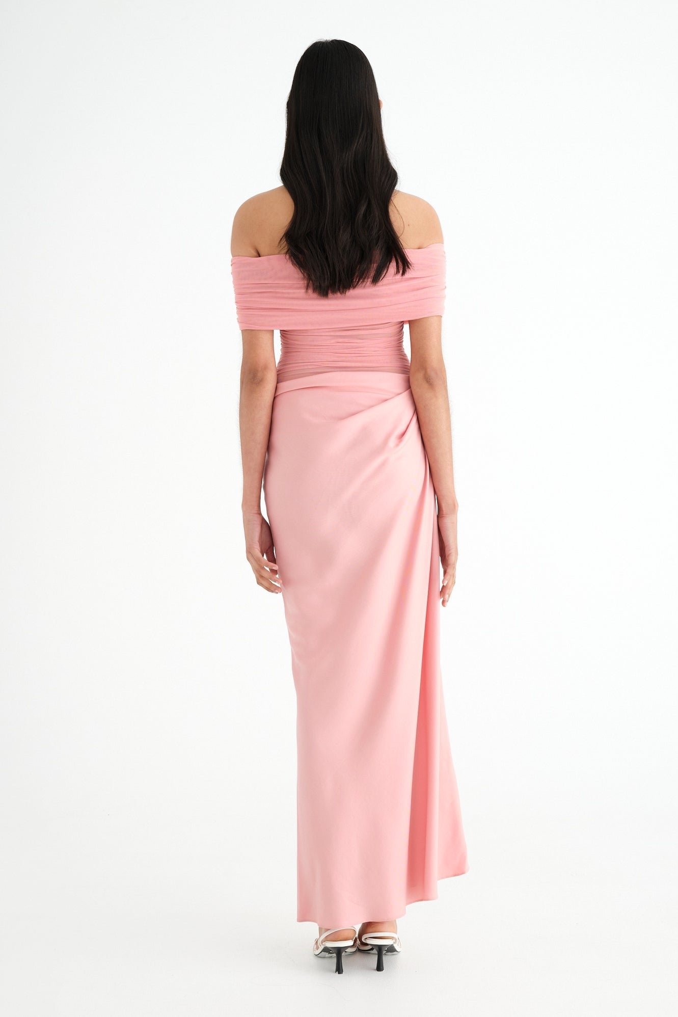 BENNI NICO OFF SHOULDER MAXI DRESS - CANDY FLOSS photo 3