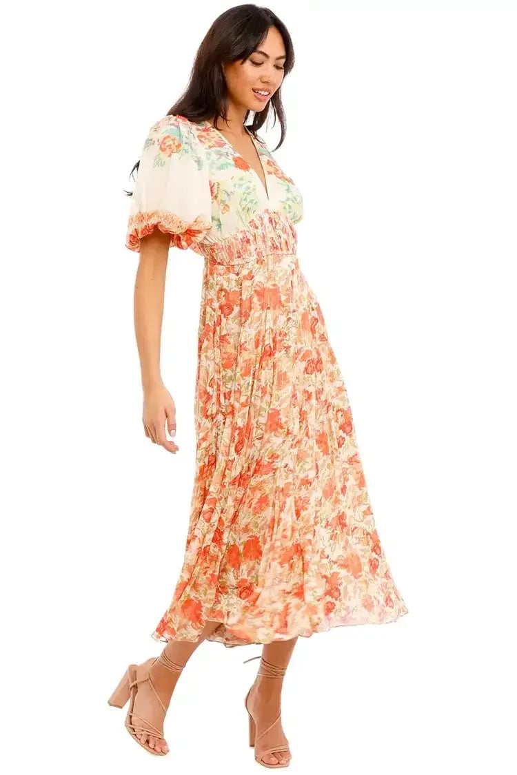 Hemant & Nandita Nova Midi Dress in Floral Size 8 photo 4