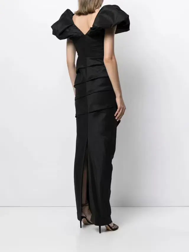 Rachel Gilbert Frey Gown Black Size 6 photo 3