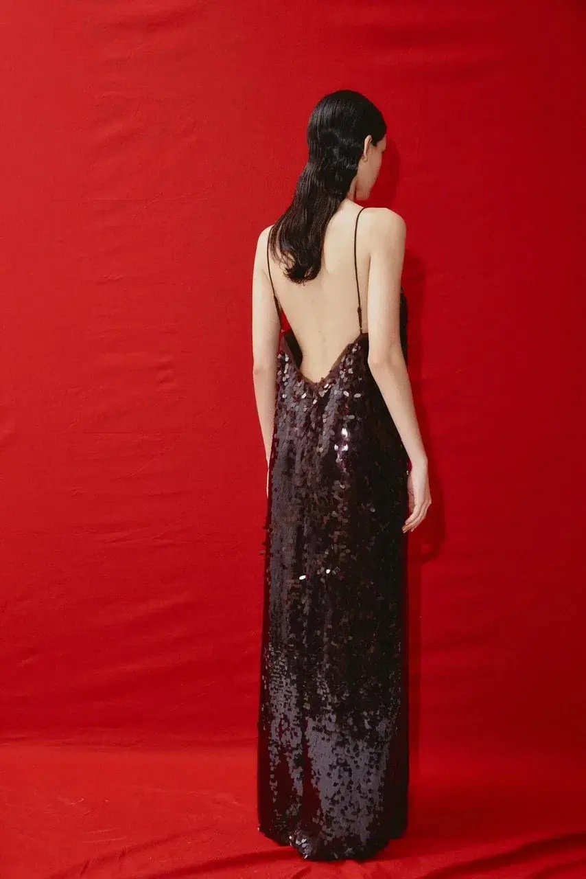 Alemais Geanie Sequin Gown Chocolate Brown Size 8 AU photo 15