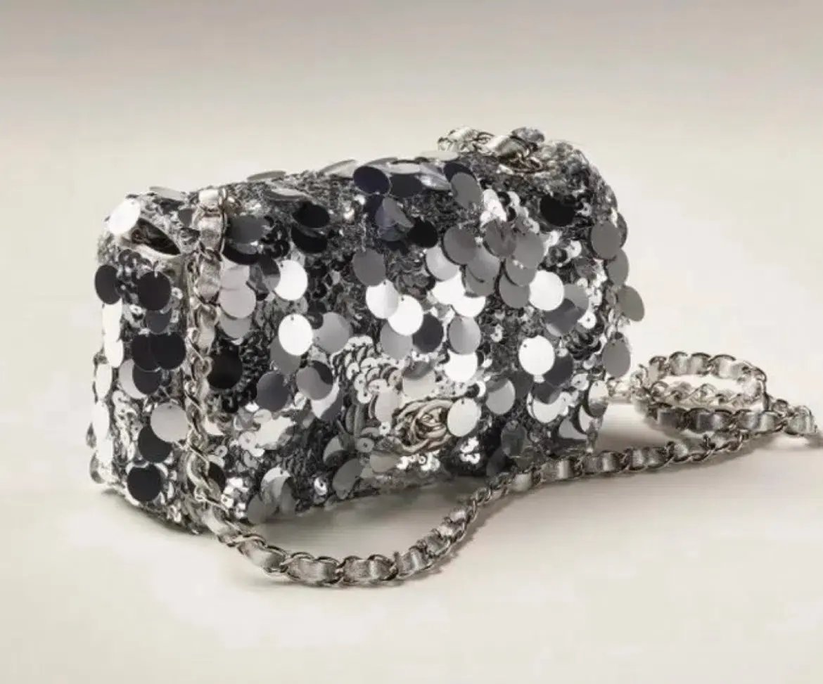 Chanel Sequin Mini Bag Silver photo 2