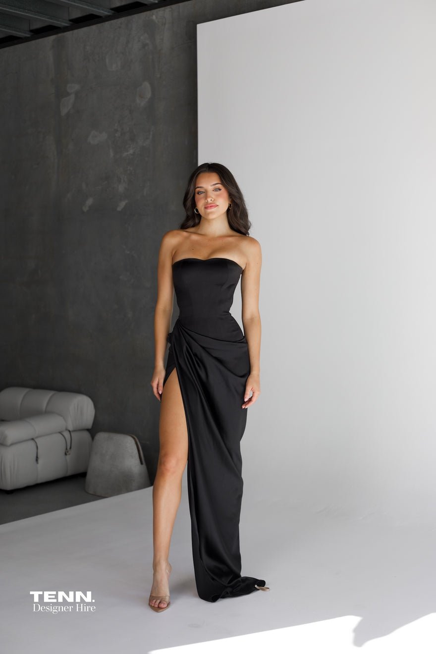 Lia Stublla x TENN Bianca gown - Black photo 3