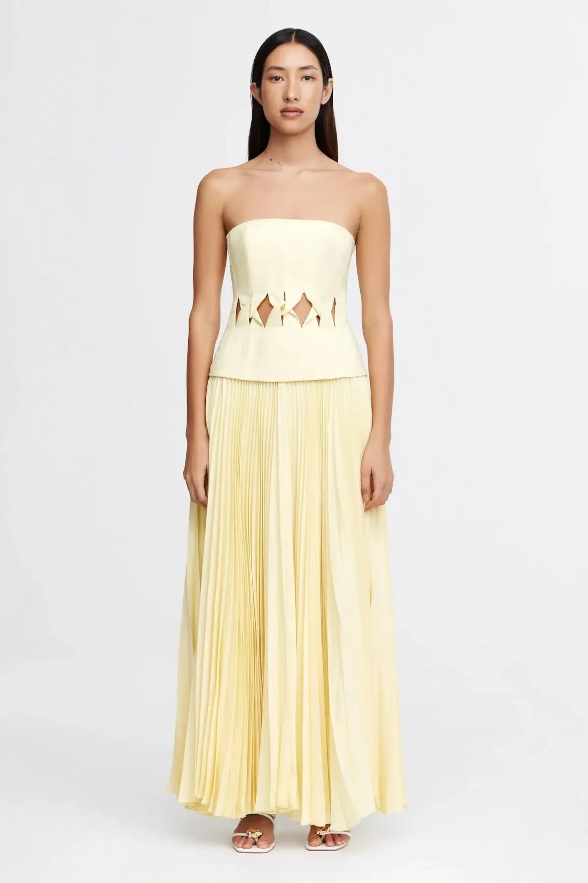 Acler Newbewick Maxi Dress Lemon Sorbet Size AU 12 photo 2