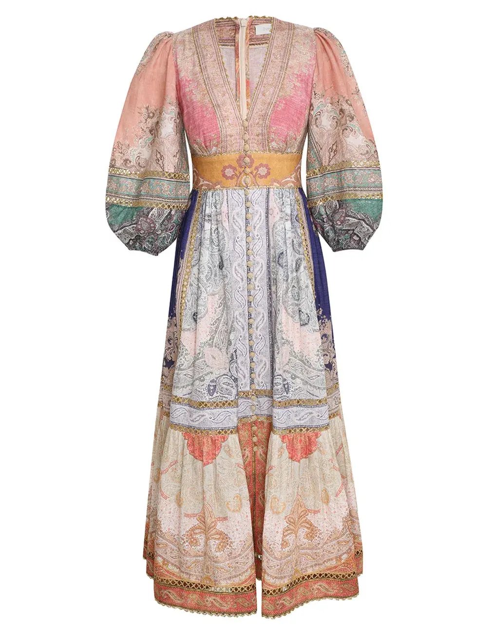 Zimmermann Anneke Lantern Midi Dress Size 0 photo 4
