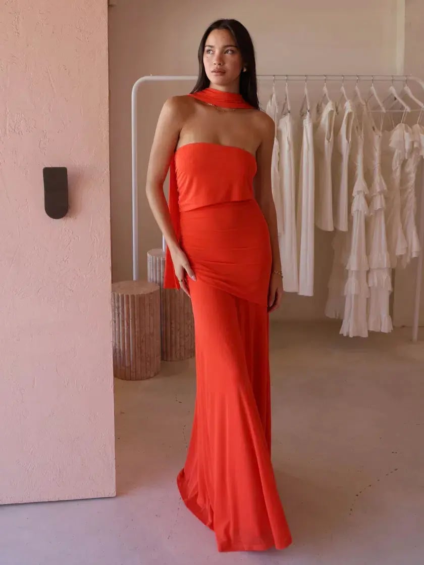 By Nicola  By Nicola Fiesta Off Shoulder Maxi Dress in Fiesta Size 8 photo 2