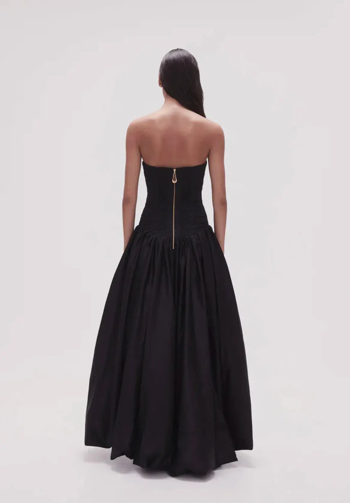 Aje Violette Bubble Hem Maxi Dress Black Size 4 photo 3