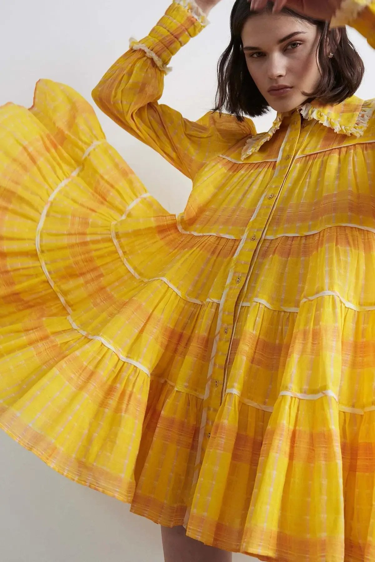 Aje Wilderness Smock Dress Print Size 6 photo 5