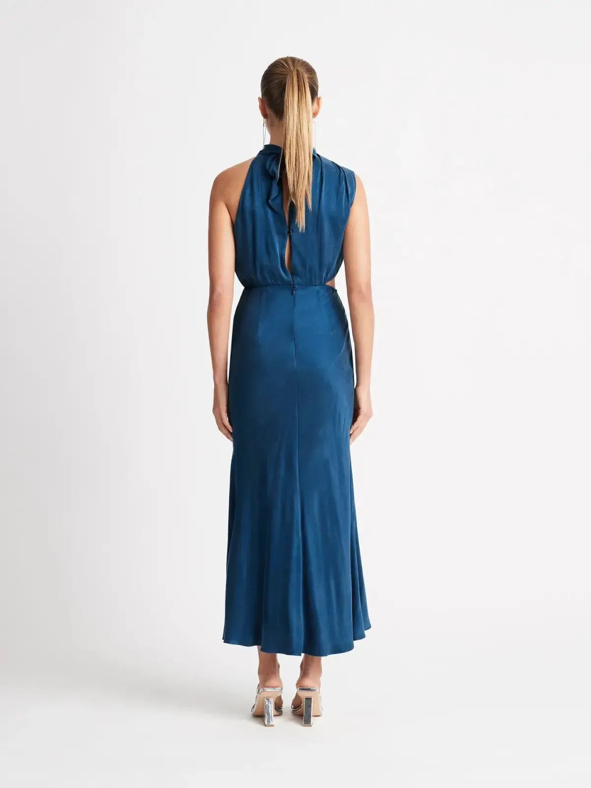 Sheike Park Ave Midi Dress Bluegreen Size 16 photo 2