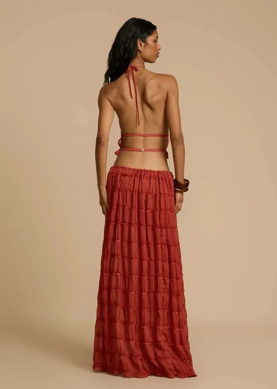 Arcina Ori Juliette Halter Set Red Size S / AU 8 photo 5