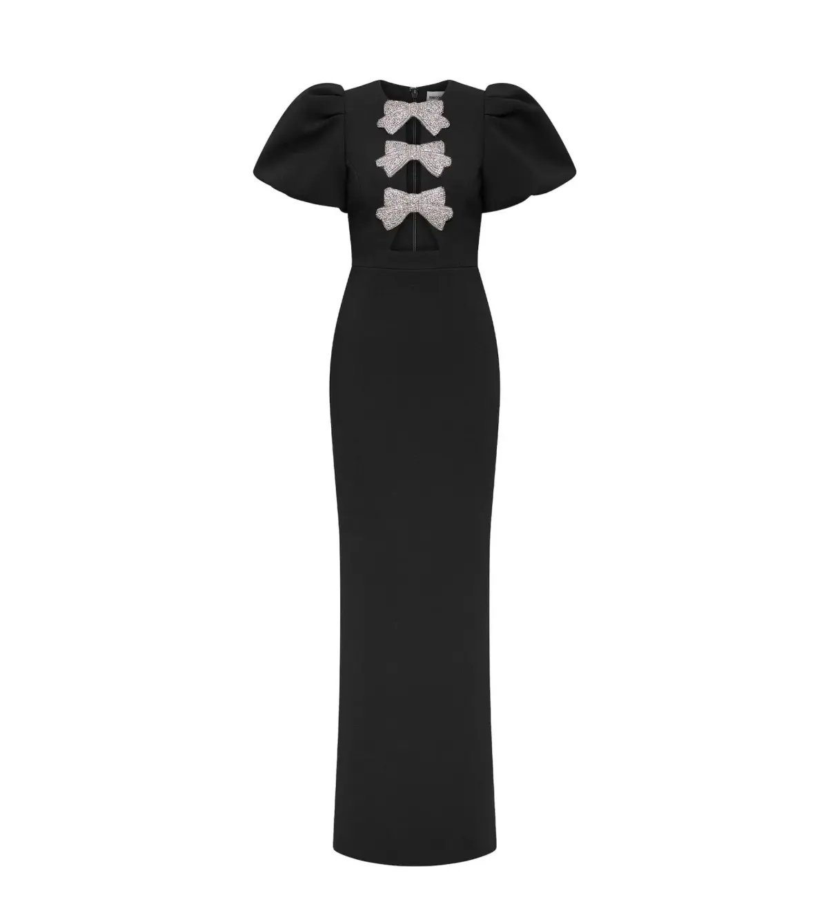 Rebecca Vallance Violetta Puff Sleeve Gown Maxi Black Size AU 12 photo 4