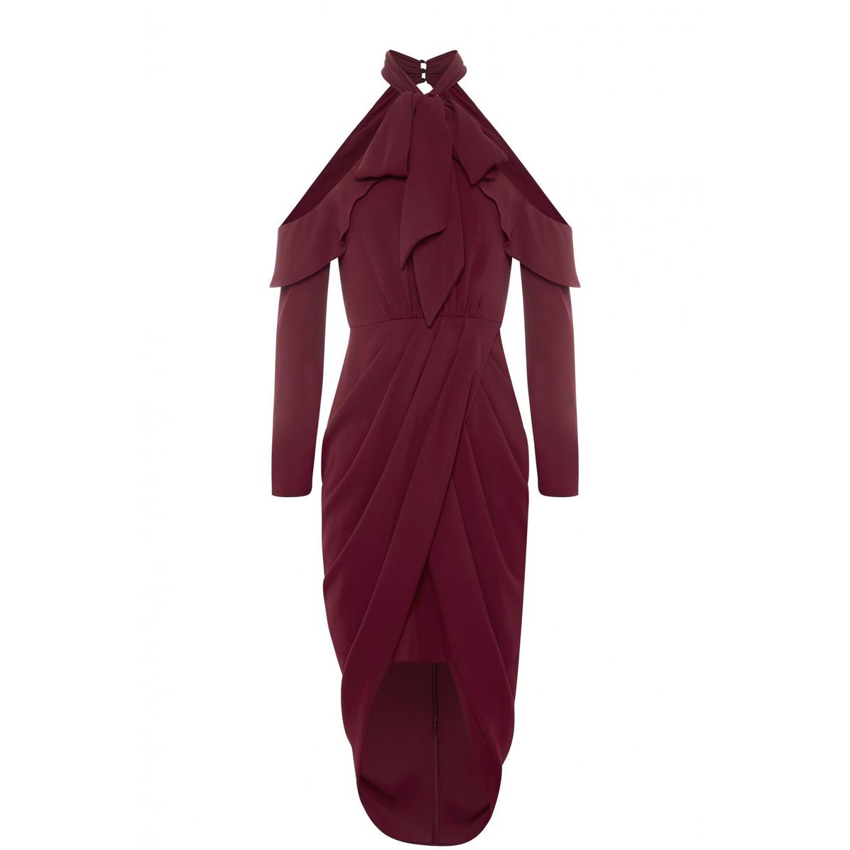 RODEO SHOW Genevieve Drape Dress - Wine photo 2