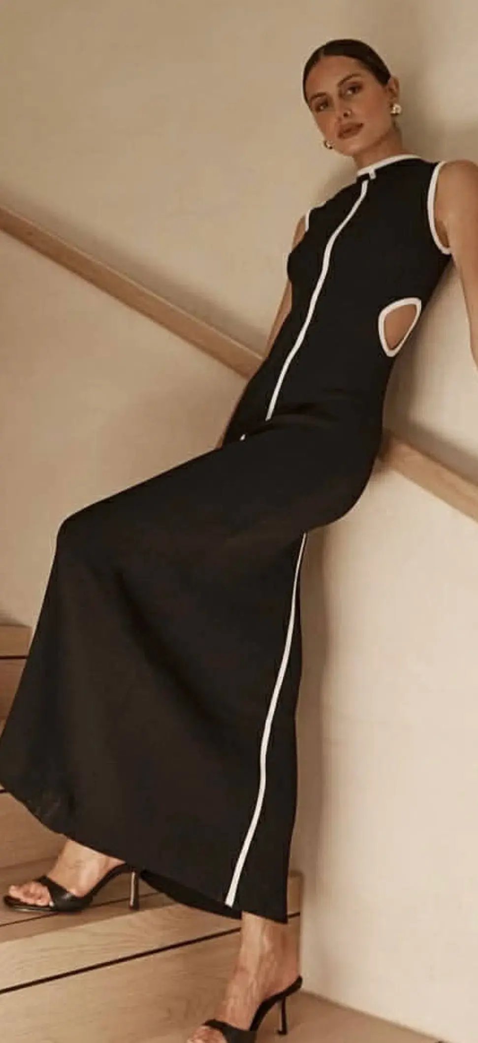 Dissh Binding Knit Midi Dress in Black Size S / AU 8 photo 3