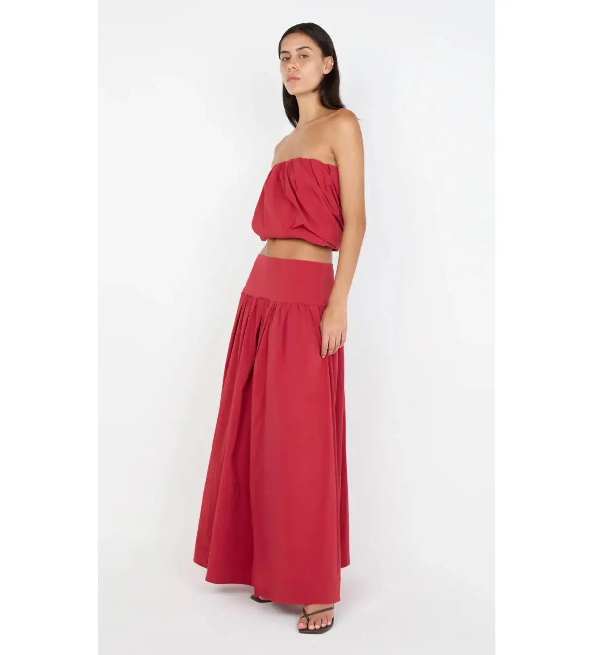 Bec & Bridge Dante Bubble Top and Maxi Skirt Set Cherry Size AU 6 photo 2
