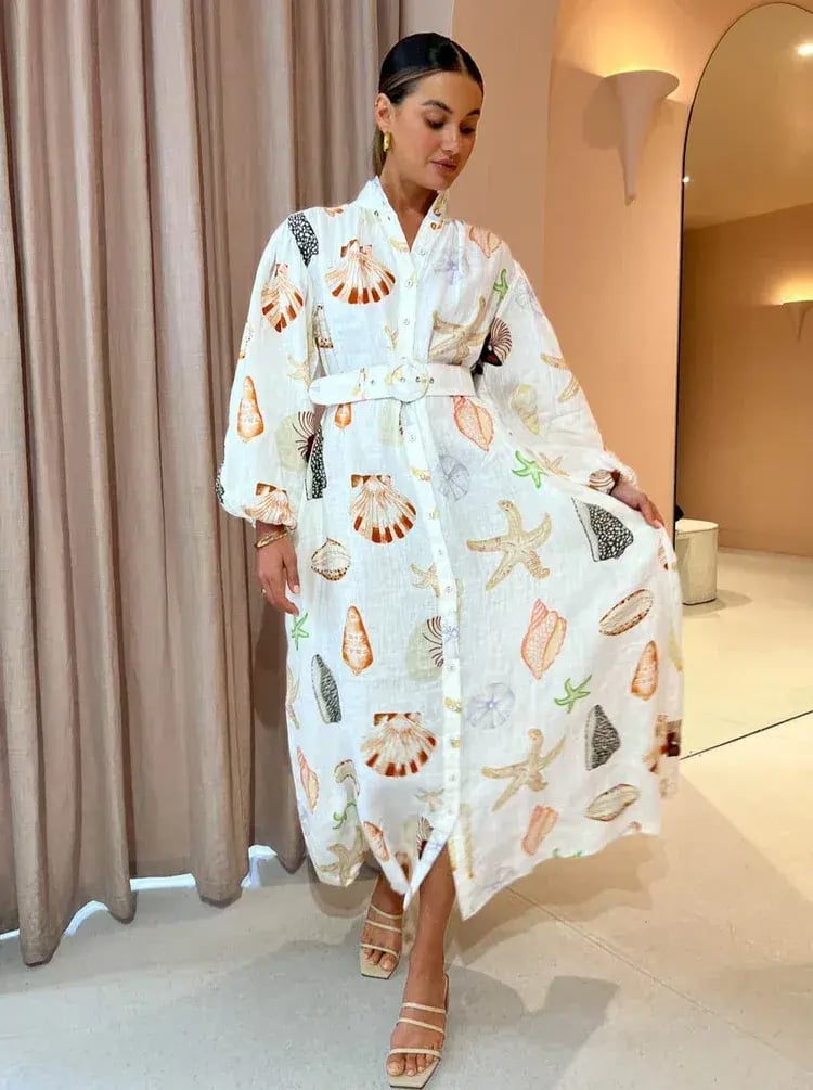 Palm Noosa Noddy Dress In Shells Size 14 photo 2