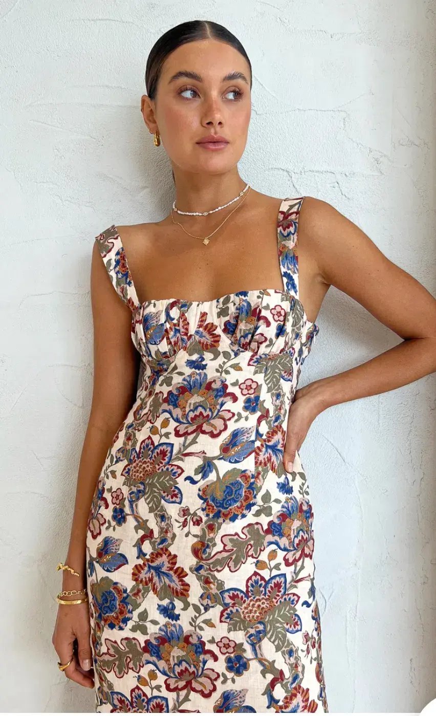 Sir the Label Bettina Midi Dress Wiltshire Floral Size 6 photo 2