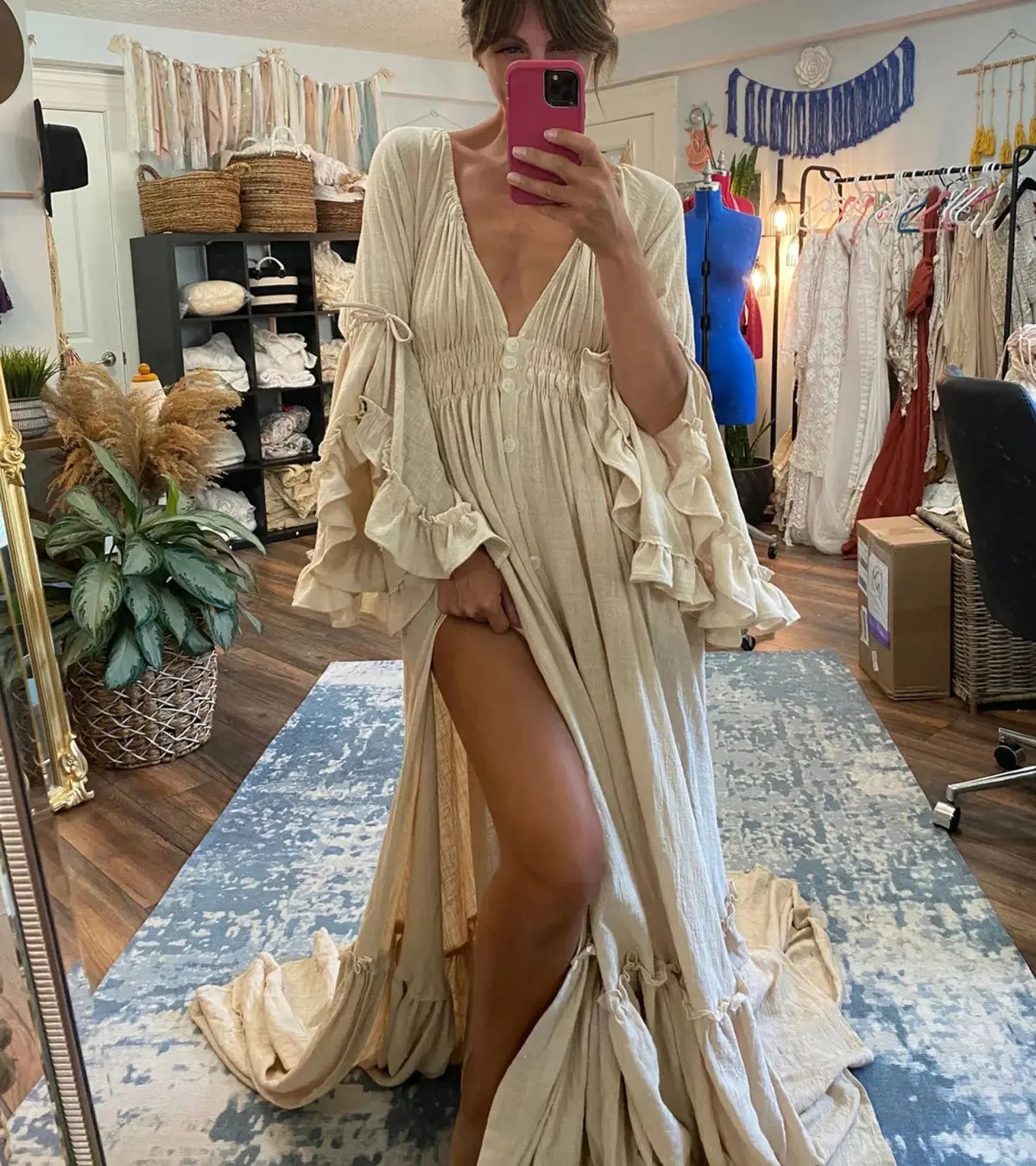We Are Reclamation Dreams Like These Gown Beige - One Size Fits Most (Aus 6-18) photo 9