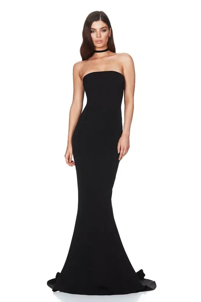 Nookie Angelina Fishtail Gown in Black Size 8/S photo 3