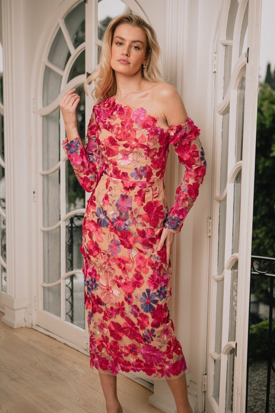 Elliatt Elliatt Electric Dress - Red/Nude photo 3