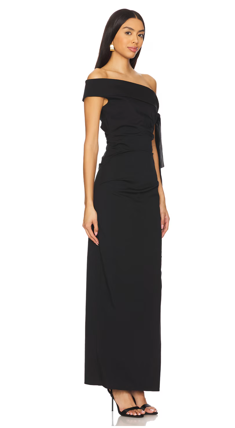 Sir The Label Dahlia Gown Black photo 4