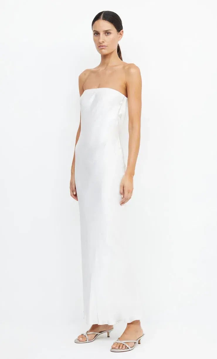 Bec & Bridge Moon Dance Strapless Maxi Dress in Ivory Size 8 photo 2