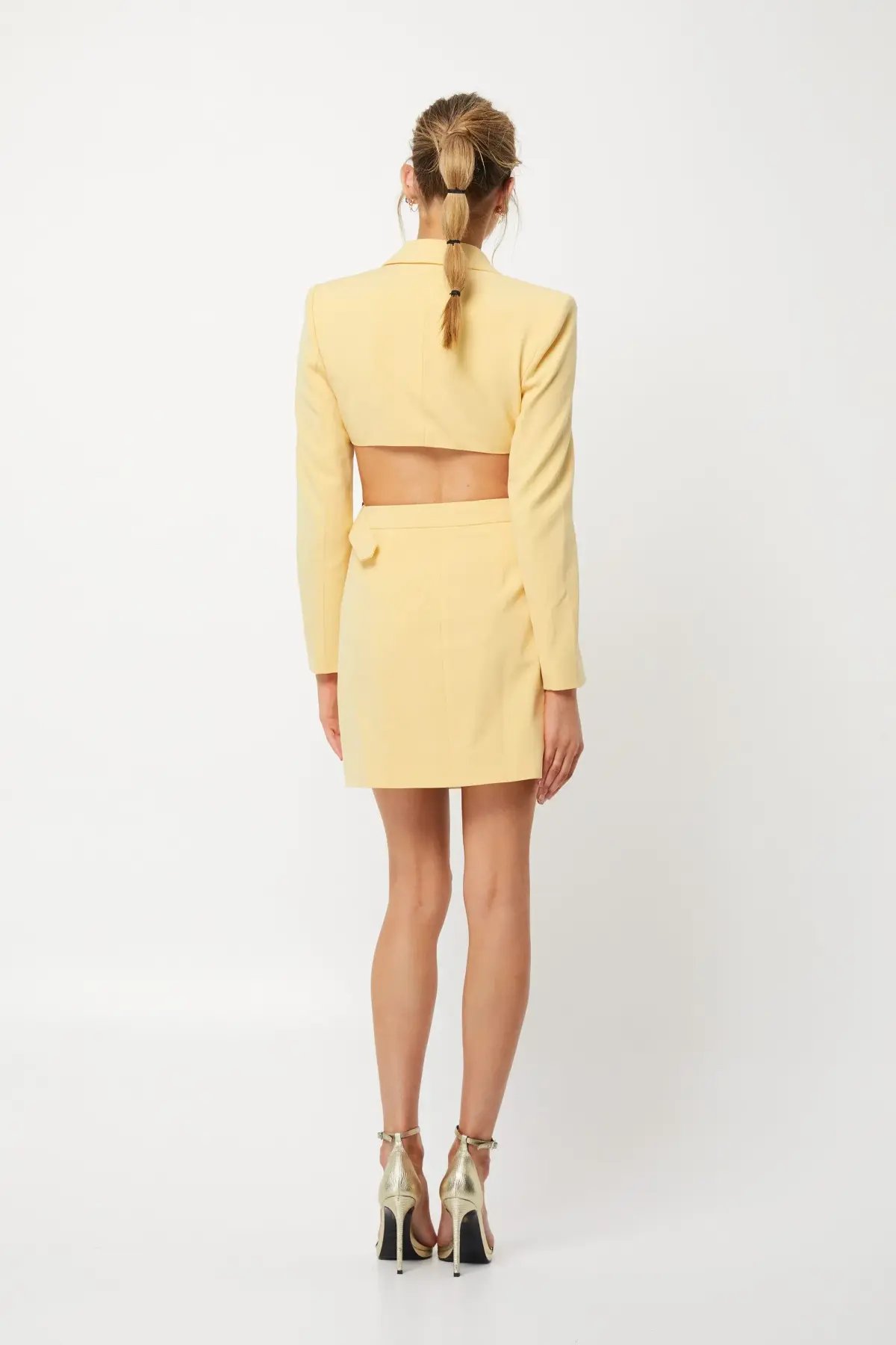 Mossman Alluring Eyes Mini Dress Yellow Size 8 photo 3