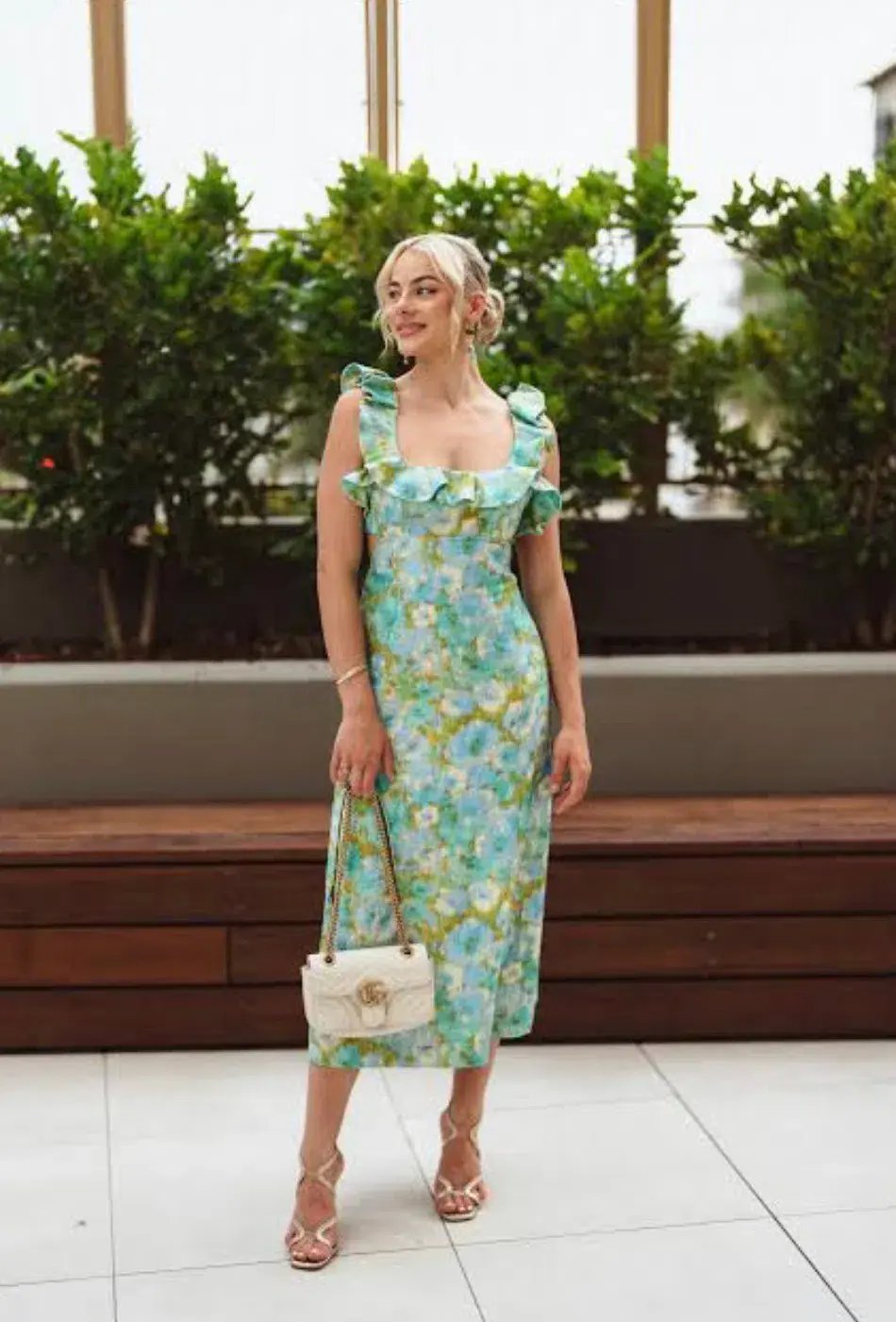 Zimmermann High Tide Frilled Midi Dress Floral Size 0 / Au 8 photo 3